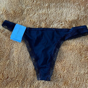 2/$15 Calvin Klein Women Black Lace Thong Tanga  Panty Cotton Underwear‎ S/P/CH